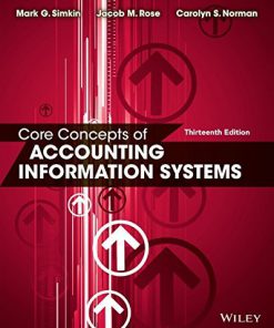 Core Concepts of Accounting Information Systems Simkin 13th Edition Test Bank